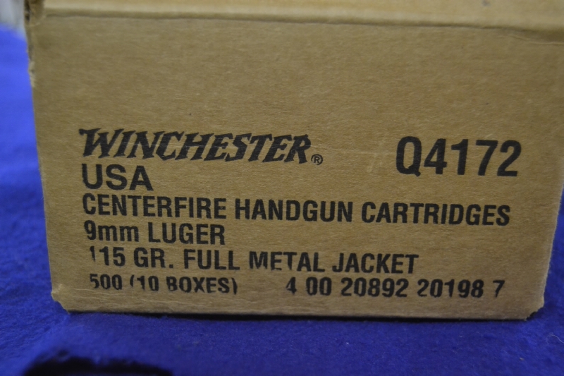 Winchester 9mm 115gr Fmj 500 Rnds Brass Case Q4172 For Sale at